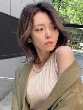 ロンドシェリ 仙台(Lond Cheri) 美髪/切りっぱなしボブ/ピンクブラウン/前髪/韓国ヘア[仙台