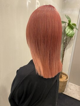 フレーム なんば店(FRAME) ★ブリーチ×選べるカラー剤×コーラルピンク★