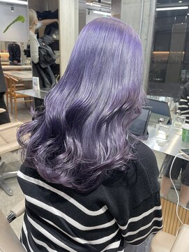 サンク 原宿 表参道(cinq) ラベンダーカラーハイトーンバイオレットカラーダブルカラー韓国