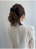 <長まなみ>結婚式二次会お呼ばれに◎褒められルーズポニーテール