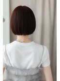 シースルーバング艶感切りっぱなし小顔丸みボブY志木20代30代