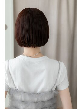 カバーヘア ブリス 志木南口駅前店(COVER HAIR bliss) シースルーバング艶感切りっぱなし小顔丸みボブY志木20代30代