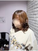 【モモカ】コテ巻き風パーマ×ウェーブヘア