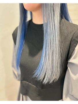 リック(Ric by KENJE) 【ハイトーンインナーカラー　シルバー×ブルー】