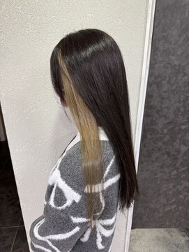 アジールヘア 所沢プロペ通り店(agir hair) インナーブロンドベージュブリーチ似合わせフェミニンロング所沢