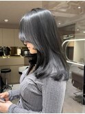 グレージュカラー/髪質改善/美髪/暗髪/レイヤーカット[恵比寿駅]