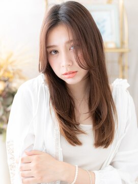 カバーヘア ブリス 戸田公園西口店(COVER HAIR bliss) センターパートかきあげ前髪抜け感ロングh3戸田公園20代30代40代