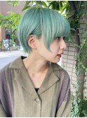 ミントカラー/ショートヘア/nagata