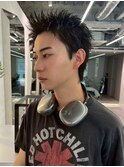 スパイキーショートアップバングブルーブラックベリーショート1