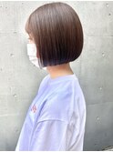 切りっぱなしショートボブ大人かわいいモテ髪アッシュグレージュ