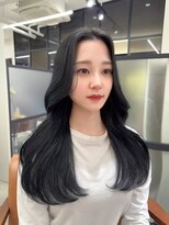 ネモネ バイ ミリー 梅田茶屋町(nemone by milly)&nbsp;韓国風レイヤースタイルダークトーン艶髪