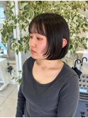 顔まわりレイヤー ぱつっとボブ タッセルボブ