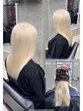 ヘアースペース 練馬店(hair space COCO) ホワイトベージュ、ロングリタッチ