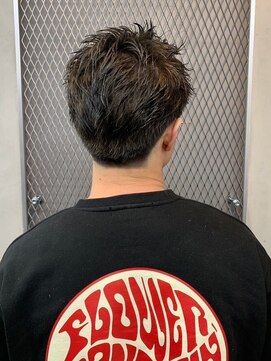 スリー バイ ベルベット 博多(THREE... by velvet) スパイキーショート/メンズカット/スパイラルパーマ