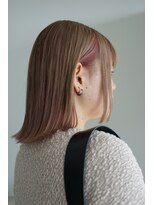 ノートエートル 西金沢(Nought etre)&nbsp;ミルクティーベージュ/インナーカラー/ピンクカラー/ツヤ髪