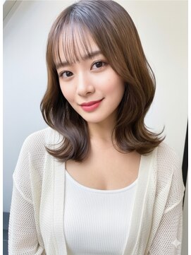 アース 大曽根店(HAIR&MAKE EARTH) 20代30代◎冬の暗めカラー×くびれレイヤーカットで小顔美人