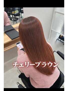 テーラヘアー 葛西店(TELA HAIR) チェリーレッド/ブリーチカラー/艶髪/ロングヘア