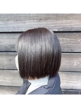 スリーク 吹田店(Sleek) 白髪染めに見えない艶ブラウンボブ