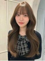 レイラバイアフロート 吉祥寺(Lila by afloat)&nbsp;韓国ヘア/ロングレイヤー/顔まわりカット/ヘーゼルベージュ