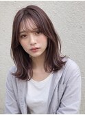 くびれミディアム20代30代ストレートレイヤー前髪あり池袋