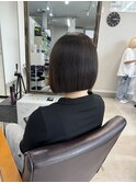 アッシュブラウン×ボブスタイル