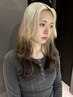 【2cmまで】リタッチブリーチ+透明感カラー ¥20000→