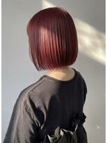 ブロッサム 朝霞台店(Blossom) 艶感チェリーレッド×切りっぱなしボブ