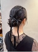 王道シニヨン　ヘアセット