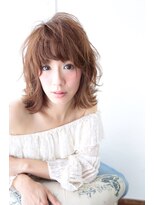 ヘアデザイン ラポール 茨木店(hair design Rapport)&nbsp;うぶバングで大人かわいいノームコアなルーズカール