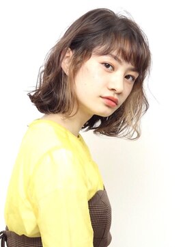 ピークアブー アヴェダ アトレ恵比寿(PEEK-A-BOO AVEDA) 【インナーカラーが可愛い】くせ毛風重軽ボブ 恵比寿 渡邉