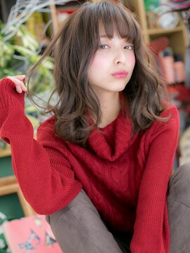 カバーヘアアンドスパ ブリス 浦和(COVER HAIR&SPA bliss) くせ毛風オリーブアッシュモテゆるふわミディg浦和20代30代40代!