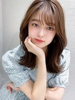 シルクレイ 吉祥寺店(Silk-lei) 大人かわいいフェザーバングカーキグレージュボブ30代吉祥寺