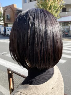 ビルド(build) 【コリアンスタイル】パープルブラック×ボブ/新越谷 南越谷