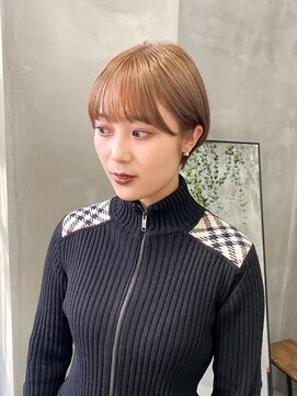 テトヘアー(teto hair) ミルクティーベージュ ケアブリーチ マッシュショート