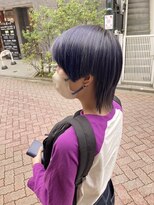 高円寺四百倍美容室 青紫カラー