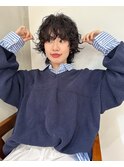 マッシュショートウルフパーマ　スパイラルパーマショート