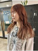 ブリーチなしダブルカラーオレンジカラー暖色カラーレイヤー