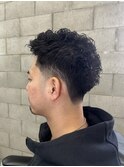 パーマ×テーパーフェード