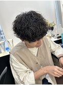 MEN'S HAIR/ブルーブラック/スペインカール/韓国マッシュ