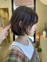 スニュウ(snuw)&nbsp;レイヤーボブマロンベージュインナーカラーブリーチなし