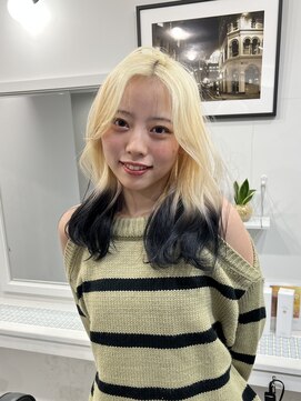 ヴィア 京都烏丸(Via) ホワイトブロンド デザイン ケアブリーチ ダブルカラー