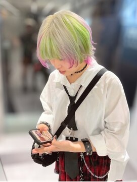 ファイブバイジエクト 堀江(FIVE by The Ect) ピンクカラー/ホワイトブロンド/デザインカラー