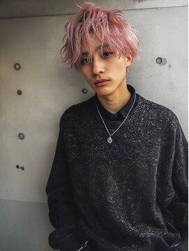 ネハス 名古屋栄店(nehus.) MEN’S HAIR/サーフカール/刈り上げセンターパート/ブリーチ