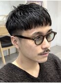 大分メンズカット刈り上げツーブロックバズカットフリンジカット