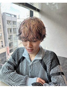 サロウィン 広島(SALOWIN) メンズハイトーンblond×black×pink