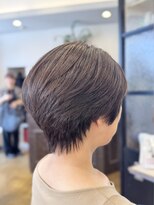 シュヴー 築地(CHEVEUX) 【築地】ショートボブ/明るい白髪染め/丸みショート
