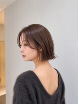 フォト 新宿三丁目(foto) 地毛風縮毛矯正韓国風顔まわりレイヤー小顔ボブ切りっぱなしボブ