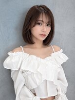 シー バイ ロンド 新宿(Sea by Lond)&nbsp;ワンホンレイヤ ー×ダークブルー[デジタルパーマ/ボブ/韓国]
