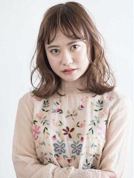 スリーバイキープ 尾山台(THREE by KEEP) [THREEbykeep関谷]ピンクベージュ☆ミディアムスタイル