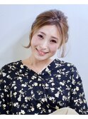 ちょっとお出かけセミロング アップスタイル